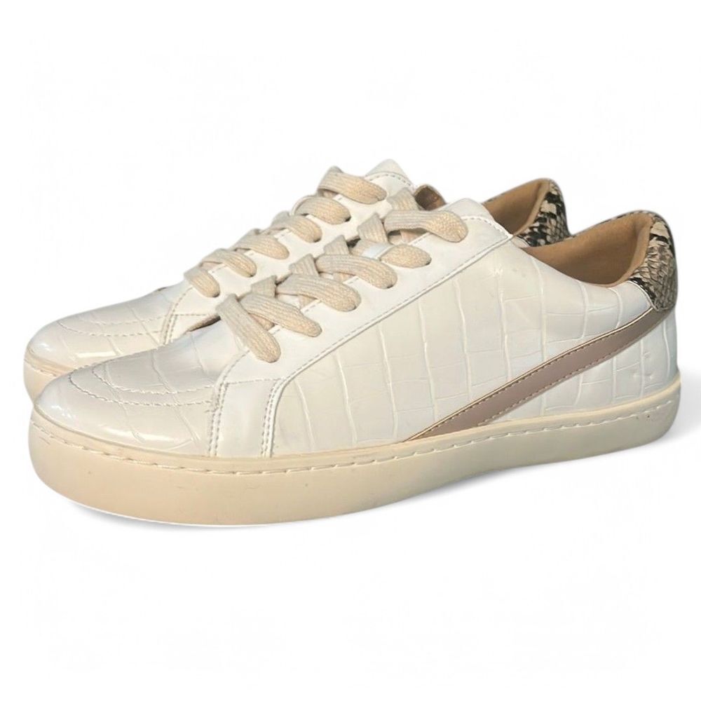 White Raven Kimia White Multi Animal Print Sneakers